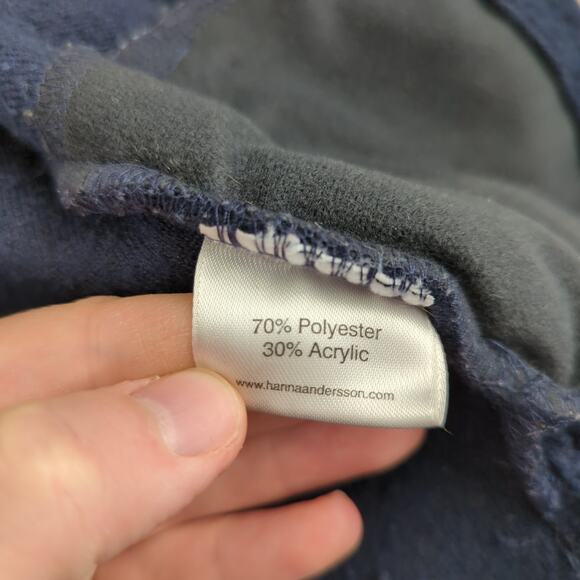 Hanna Andersson Sherpa‎ Fleece Full Zip Jacket Boys 80 18-24 Months Navy Blue - Picture 7 of 8